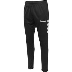 Spodnie dresowe piłkarskie męskie Hummel Core Training Poly Pant. Czarne spodnie sportowe męskie Hummel, m, bez wzorów, z dresówki, do piłki nożnej. Za 56.00 zł.