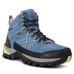 Trekkingi Regatta. Niebieskie obuwie sportowe damskie Regatta, bez wzorów, bez zapięcia, trekkingowe. Za 389.99 zł.