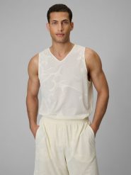 4F Koszulka do koszykówki loose szybkoschnąca uniseks - biała XL. Białe koszulki sportowe męskie 4F, m, bez wzorów, bez ramiączek, do koszykówki. Za 119.99 zł.