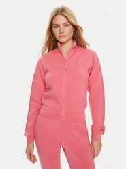 Guess Bluza V2YQ17 K7UW2 Różowy Regular Fit. Czerwone bluzy damskie Guess, l, z aplikacjami, z wiskozy, bez ramiączek, bez kaptura. Za 219.99 zł.