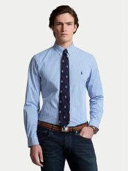 Polo Ralph Lauren Koszula 710929344001 Niebieski Slim Fit. Niebieskie koszule męskie Polo Ralph Lauren, m, bez wzorów, z bawełny, bez kołnierzyka, bez ramiączek. Za 649.99 zł.