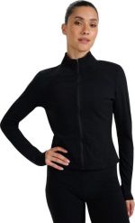 4f Bluza damska 4F F1873 czarna 4FWAW25TSWSF1873 20S L. Czarne bluzy damskie 4F, l, bez wzorów, bez ramiączek, bez kaptura. Za 110.35 zł.