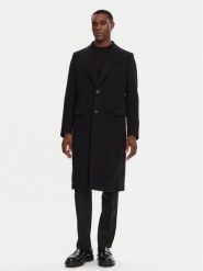 Dolce&Gabbana Płaszcz wełniany G036IT HUMJ2 Czarny Regular Fit. Czarne płaszcze męskie Dolce&Gabbana, na zimę, m, bez wzorów, z wełny, bez kołnierzyka, bez kaptura. Za 9,699.00 zł.