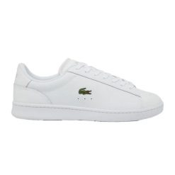 Sneakersy męskie Carnaby Set buty sportowe tenisówki trampki białe. Białe trampki męskie Lacoste, bez wzorów, z materiału, klasyczne, bez zapięcia. Za 399.00 zł.