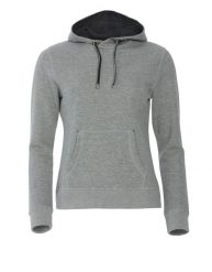 Clique Classic Hoody Women – damska bluza z kapturem szary melanż z mieszanki. Szare bluzy damskie CLIQUE, s, bez wzorów, bez ramiączek, z kapturem. Za 212.53 zł.