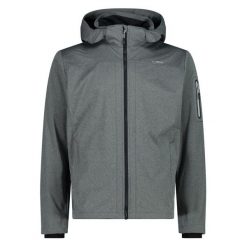 Kurtka turystyczna z kapturem CMP. Szare kurtki sportowe męskie CMP, na wiosnę, bez wzorów, z softshellu, z kapturem, trekkingowe. Za 371.50 zł.