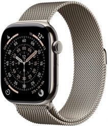 Smartwatch Apple Watch 11 GPS + Cellular 46mm Natural Titanium Milanese Loop M/L Szary (MFD04WF/A). Szare zegarki smartwatch Apple, bez wzorów. Za 4,502.48 zł.