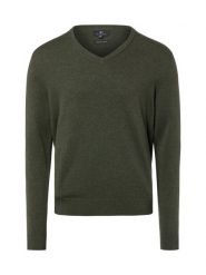 Nils Sundström Męski sweter z dzianiny Mężczyźni Bawełna zielony jednolity, XL. Zielone swetry męskie Nils Sundström, m, bez wzorów, z bawełny, bez kołnierzyka, bez ramiączek. Za 199.95 zł.