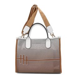 Duża Brązowa Torebka Damska Hispanitas. Brązowe shopperki damskie Hispanitas, bez wzorów, na ramię, duże, bez dodatków. Za 499.00 zł.