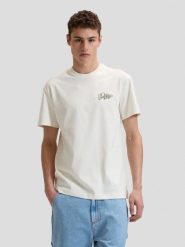 MESKA KOSZULKA LEE FLAG TEE NATURAL 112376394. T-shirty męskie Lee, l, bez wzorów, bez kołnierzyka, bez ramiączek. Za 79.99 zł.