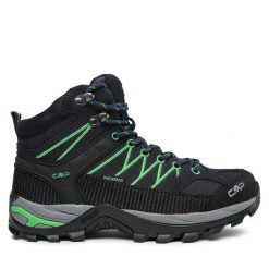Trekkingi CMP. Niebieskie botki męskie CMP, bez wzorów, sportowe, bez obcasa, bez zapięcia. Za 359.99 zł.