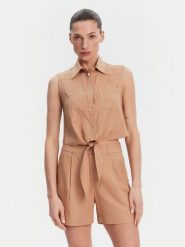 Gaudi Koszula 511BD45033 Brązowy Regular Fit. Brązowe koszule damskie Gaudi, bez wzorów, z wiskozy, bez kołnierzyka, bez ramiączek. Za 209.99 zł.
