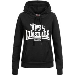Bluza damska z kapturem Lonsdale Dihewyd. Czarne bluzy damskie Lonsdale, xl, bez wzorów, z dresówki, klasyczne, bez ramiączek, z kapturem. Za 279.00 zł.