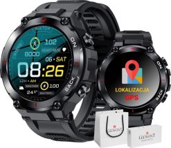 Smartwatch Giewont GW460-1 Czarny (GW460-1). Czarne zegarki smartwatch Giewont, bez wzorów. Za 229.59 zł.