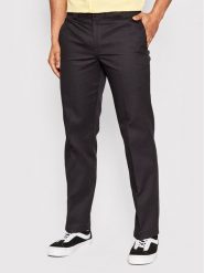 Dickies Spodnie materiałowe Work DK0A4XK9BLK Czarny Slim Fit. Czarne spodnie materiałowe męskie Dickies, bez wzorów, z materiału. Za 229.99 zł.