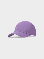 4F Czapka z daszkiem strapback uniseks - fioletowa L/XL. Fioletowe czapki damskie 4F, na lato, bez wzorów, z bawełny, sportowe. W wyprzedaży za 29.99 zł.