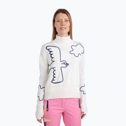 Sweter damski Rossignol Jcc Roll Neck. Białe swetry nierozpinane damskie Rossignol, bez wzorów, sportowe, bez kołnierzyka, bez ramiączek. Za 939.99 zł.