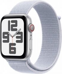 Smartwatch Apple Watch SE GPS + Cellular 44mm Silver Alu Sport Loop Niebieski (MXGR3ET/A). Niebieskie zegarki smartwatch Apple, bez wzorów. Za 1,424.00 zł.