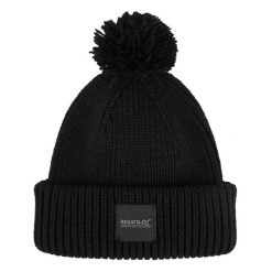 Czapka Unisex Dla Dorosłych Pompon Connora. Czarne czapki damskie Regatta, na zimę, bez wzorów. Za 51.99 zł.