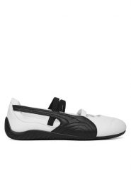 Puma Baleriny Speedcat Ballet Lthr Wns 406144 03 Biały. Białe balerinki damskie Puma, bez wzorów, ze skóry, bez obcasa, bez zapięcia. Za 399.99 zł.