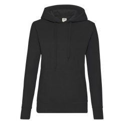 Bluza Damska Z Kapturem. Czarne bluzy damskie fruit of the loom, xs, bez wzorów, bez ramiączek, z kapturem. Za 83.99 zł.
