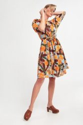 Sukienka wzorzysta Lalla WEEKEND MAX MARA. Sukienki damskie Weekend Max Mara, s, bez wzorów, bez kołnierzyka, bez ramiączek. W wyprzedaży za 615.44 zł.