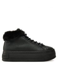 Calvin Klein Jeans Botki Bold Platf Low Laceup Mg YW0YW01590 Czarny. Czarne botki damskie Calvin Klein Jeans, bez wzorów, z jeansu, bez obcasa, na płaskiej podeszwie, bez zapięcia. Za 640.71 zł.