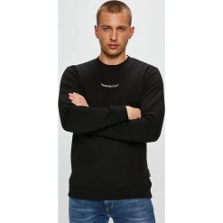 DC - Bluza. Czarne bluzy męskie DC, l, z aplikacjami, z bawełny, bez ramiączek, bez kaptura. W wyprzedaży za 179.90 zł.