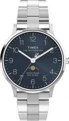 Zegarek Timex Zegarek męski TW2W75700 srebrny. Szare zegarki męskie Timex, bez wzorów, srebrne. Za 729.00 zł.