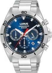 Zegarek Lorus Zegarek męski Lorus RT337KX9 srebrny. Szare zegarki męskie Lorus, bez wzorów, srebrne. Za 399.00 zł.