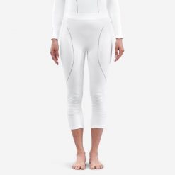 Legginsy termoaktywne narciarskie damskie Wedze BL 900 seamless. Białe bielizna sportowa damska WED'ZE, bez wzorów, z elastanu. Za 169.99 zł.