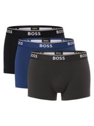 BOSS Obcisłe bokserki pakowane po 3 szt. Mężczyźni Bawełna niebieski|szary|wielokolorowy, L. Niebieskie bokserki męskie Boss, bez wzorów, z bawełny. Za 219.95 zł.