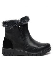 Caprice Botki 9-26408-43 Czarny. Czarne botki damskie Caprice, bez wzorów, ze skóry, bez obcasa, na płaskiej podeszwie, bez zapięcia. Za 283.99 zł.