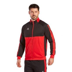 Kurtka z dresu Erima Worker Six Wings. Czarne kurtki męskie Erima, bez wzorów, z dresówki, sportowe, bez kaptura. Za 177.50 zł.