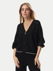 Liu Jo Sport Kardigan TF6192 MS63L Czarny Regular Fit. Czarne kardigany damskie Liu Jo Sport, l, bez wzorów, z syntetyku, sportowe, bez kołnierzyka. Za 689.99 zł.