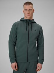 4F Bluza treningowa regular z kapturem męska - szara XL. Szare bluzy męskie 4F, l, bez wzorów, z włókna, klasyczne, bez ramiączek, z kapturem. Za 249.99 zł.