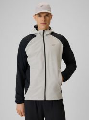 4F Bluza do biegania regular z kapturem męska - czarna XL. Czarne bluzy męskie 4F, m, bez wzorów, z materiału, z kapturem, do biegania. Za 249.99 zł.