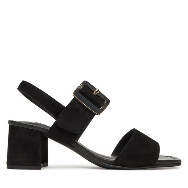 Sandały Ara. Czarne sandały damskie Ara, bez wzorów, bez obcasa, na słupku, bez zapięcia. Za 239.99 zł.