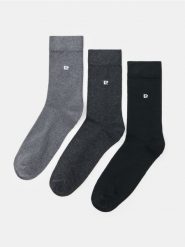 Zestaw długich skarpetek 3 pack Pierre Cardin - szary. Szare skarpety męskie Sinsay, bez wzorów. Za 22.99 zł.