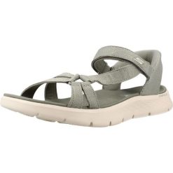 Sandały SKECHERS SLIP-INS GO WALK FLEX Zielony. Szare sandały damskie Skechers, bez wzorów, z materiału, bez obcasa, bez zapięcia. Za 248.99 zł.