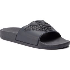 Klapki EMPORIO ARMANI - X4PS01 XL828 00007 Antracite. Szare klapki męskie Emporio Armani, bez wzorów, z materiału, bez zapięcia. W wyprzedaży za 169.00 zł.