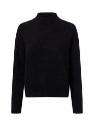 Marie Lund sweter z dzianiny z zawartością wełny Kobiety czarny, S. Czarne swetry nierozpinane damskie Marie Lund, s, bez wzorów, z dzianiny, bez kołnierzyka, bez ramiączek. Za 249.95 zł.