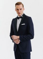 PAKO LORENTE – Marynarka smokingowa P000B-3S-002-G-S. Garnitury męskie Pako Lorente, s, bez wzorów, z wełny. Za 1,999.99 zł.