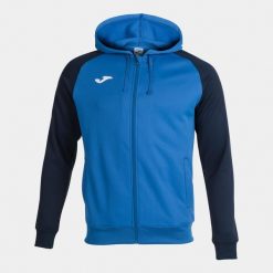 Bluza do piłki nożnej męska Joma Academy IV. Niebieskie bluzy męskie Joma, l, bez wzorów, sportowe, bez ramiączek, bez kaptura. Za 180.00 zł.