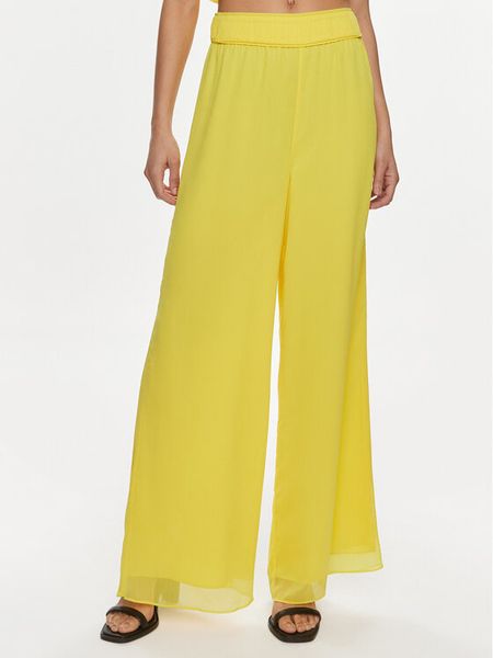 Patrizia Pepe Spodnie materiałowe 2P1584/A061-Y447 Żółty Wide Leg. Żółte spodnie materiałowe damskie Patrizia Pepe, bez wzorów, z materiału. Za 609.99 zł.