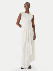 Eleh Sukienka wieczorowa SS260237 Biały Regular Fit. Białe sukienki damskie Eleh, bez wzorów, z syntetyku, wizytowe, bez kołnierzyka, bez ramiączek. Za 1,269.99 zł.