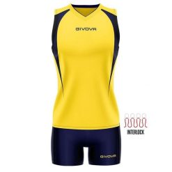 Givova Kit Volley Spike – Zestaw damski M. Niebieskie koszulki sportowe damskie Givova, m, bez wzorów, bez ramiączek. Za 249.99 zł.