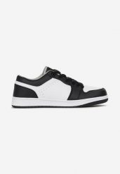 Biało-Czarne Sznurowane Buty Sportowe Przed Kostkę z Perforacją Reemtirs. Białe buty sportowe męskie Born2be, bez wzorów, przed kostkę, bez zapięcia. Za 99.99 zł.