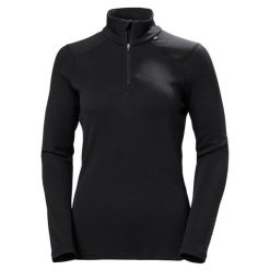 Bluza damska 1/2 zip Helly Hansen Lifa Merino Midweight. Czarne bielizna sportowa damska Helly Hansen, bez wzorów. Za 428.45 zł.