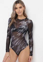 Czarne Body z Siateczki Saccasan. Czarne body Born2be, bez wzorów. Za 74.99 zł.